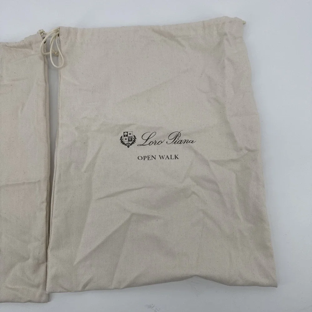 Loro Piana Open Walk Italy Shoe Dust Bag 2 Cotton 15